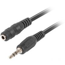 CA-MJFJ-10CC-0050-BK cable de audio 5 m 3,5mm Negro - Lanberg