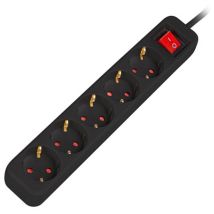 Ciabatta con 5 prese Schuko colore nero, 3m - Lanberg