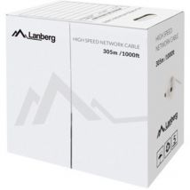 Bobina di lan utp Cat. 6 rigido cu AWG24 Fluke testato grigio 305m - Lanberg