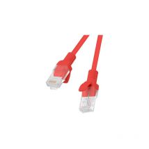 Lanberg - pack de 10 cables de red RJ45 cat. 5E utp 0.5M rojo (PCU5-20CC-0050-R)