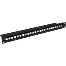 Lanberg - Panneau de brassage configurable pour keystone 19" de 24 RJ45 avec FTP et UTP1U Lanberg PPKS-1024-B