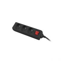 Lanberg - PS1-03E-0150-BK multiprise 1,5 m 3 sortie(s) ca intérieure noir