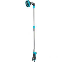 Lance Florale d'Arrosage Orientable Télescopique (71 cm 95 cm) avec 6 Jets Jardibric Contrôle du Débit au Pouce et Gâchette Avant Activation