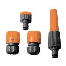 Lancia diritta + Raccordi Rapidi Acquastop in Set 4Pz. Per tubi 1/2 Papillon