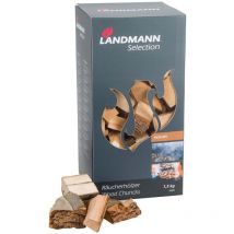 Landmann - 1,5kg Räucherhölzer Selection Wood Chunks aus Hickory mit Rinde