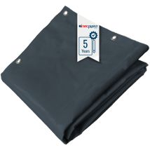 Landwirtschaftliche Plane 1,5x6 M Anthrazitgrau - 5 Jahre Garantie Tecplast Lp506ag - Wasserdichte Pvc Schutzplane Für Landwirtschaftliche Geräte
