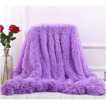 Langhaar Kunstpelz Kuscheldecke, Flanell Warme Wurfdecke Flauschig Microfaser Kunstfell Wohndecke Weich Wende Felldecke Sofa Decke Klimaanlage