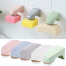 Langray - 1 Pc Magnet Soap Dish Wall Sticker Storage Holder Bathroom Organize Accessories, Pink