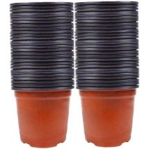 Langray - 100pcs semences Pots Nursery plantes en plastique petits pots de fleurs Pot Nursery Pots en plastique Pots Graine de départ-RAPANDA