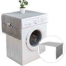 Langray - 130 x 55 cm Housse de Protection pour Réfrigérateur avec Poches de Rangement,Couvercle Anti-poussière pour Machine à Laver,Housse de