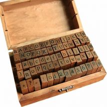 Alphabet Stamp Set, 70 Piece Stamp Set, Alphabet Letter Stamps, Alphabet Letter Numbers Set, with Storage Box, Letter Number Icon, for Arts, Crafts