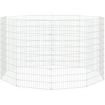 Skm Cage à lapin 10 panneaux 54x100 cm Fer galvanisé