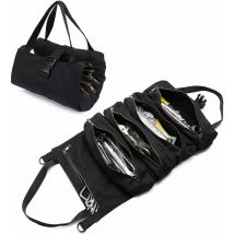 Langray - Canvas Tool Bag with 5 Zipped Pockets for Professionals, Black