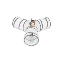 Cat Tunnel Cat Toy, 3 Way Tunnel Collapsible Tube Toy, Suitable for Cats, Rabbits, Dogs, Pets