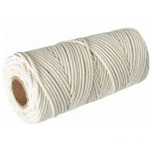 Langray - Corde Coton Macramé 4mm, 100m Fil de Coton,100% Naturel Fil de macramé,Ficelle Corde de Tressée diy de Tapisserie de Plante Cintre de
