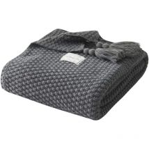 Couverture Tricoter,Nordic Faite à La Main en Tricot Couverture Mode pour Couverture Souple Plaids pour Canapé Bedsure Couverture