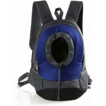 Langray - Dog Carrier Bags Backpack, Adjustable Mesh Pet Bag Head Out Dogs Cats Backpacks, Pet Outdoor Carrier Bag For Dogs And Cats Large Size Blue,