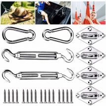 Kit de Fixation pour Voile d'Ombrage, Inoxydable pour Voile d'Ombrage, pour Une Installation en Toute Sécurité des Auvents Carrés Et