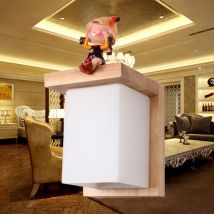 Lightess Applique Murale Intérieur led Lampe murale Intérieur Créative Lampe led Bois Lampe Éclairage Mural Up and Down pour Chambre Enfant Escalier
