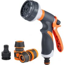 Pistola de riego, regadera de jardín, boquilla de manguera para regar plantas o césped, limpieza de ventanas, manguera de 1/2''