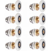 Langray - Ahlsen 8 pièces de rouleaux coulissants de porte de rouleau de remplacement de porte de douche, adaptés à 25 mm