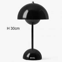 Rechargeable Champignon Lampe de table Lampe de Bureau Chambre À Coucher Bedside Éclairage Décoration 1830CM - noir-