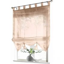 Roman Shades with Buckles Curtains Kitchen Roman Shades Transparent Buckle Modern Blind Curtains Veil The Sand LxH 120x155cm 1 piece - Langray