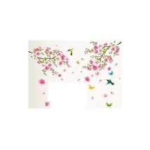 Xxl Sticker mural fleur de pêche fleurs oiseau papillon Stickers muraux Stickers muraux Stickers muraux salon chambre déco-
