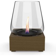 Lanterna Candela Poppy 17 Nero Oak da tavolo ricaricabile con liquido TenderFuel
