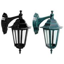 Lanterna con braccio superiore modello berlino - 100W IP44 MM.265X405H. col. verde anticato
