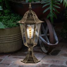 Luce Da Esterno Luce Da Sentiero Luce Da Giardino Lanterna Ip44 Bronzo Alluminio H 49 Cm