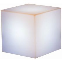 Quadratische Leuchtende Laterne Youcube Mit Led-laterne Dekoration Made In Italy Für Den Außeneinsatz -niedriges Modell - 40 Cm / Mehfarbig / 