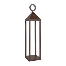 Rossini Illuminazione - Lanterne Pic Nic led moderne 2,2 w IP54 rechargeable et dimmable h. Corten de 47 cm