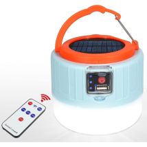 Lanterna Campeggio Solare Ricaricabile Usb, Carica Telefono, Impermeabile, Illuminazione 6-24h [classe Energetica A]