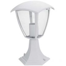 Lanterne 220V E27 Blanche étanche IP44 avec pied