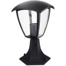 Lanterne 220V E27 Noire étanche IP44 avec pied