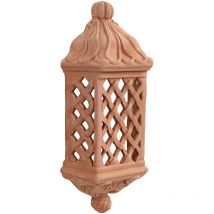 Biscottini - Lanterne murale en terre cuite 49x21x11 cm Lanternes murales d'extérieur Bougeoir Lanternes d'éclairage de jardin Made in Italy