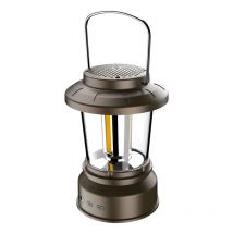 Lanterne Camping led , Lampe Camping Rechargeable avec Parleur Bluetooth, Batterie Externe de Secours 4000mAh,Portable Lumière de Camping Étanche