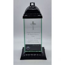 lanterne carré lisse / noir / PERSONNALISÉ / PAPA / grand / 1 pièce