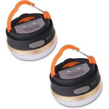 Lanterne de Camping [2 Pack] lumières de Tente Rechargeable Batterie, Résistant à l'Eau, Base Magnétique, 3 Modes d'Éclairage avec Câble usb pour
