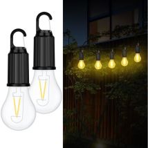 Beijiyi - Lanterne de Camping, usb c Ampoule Rechargeable, Blanc Chaud 3000K, 3 Modes, Ampoule Camping Tente avec Crochet, Lampe Rechargeable