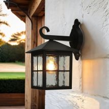 Licht-erlebnisse - Lanterne de jardin Noir Rustique IP43 E27 Lampe extérieure murale