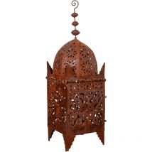 Biscottini - Lanternes en fer forgé 100x30x30 cm Grande lanterne extérieure intérieure Bougeoir Lanterne Grande lanterne antique Applique