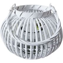 Lanterne en osier avec porte-verre de sélection de vin White - White