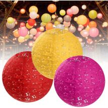 Lanterne en papier creuse à suspendre en fleur de prunier chinoise, décoration de fête de mariage