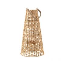 Lanterne en rotin beige 30x30x55 cm