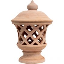 Biscottini - Lanterne d'extérieur en terre cuite 30x46x30 cm Lanternes de sol Bougeoirs Made in Italy Lanternes pour éclairage de jardin