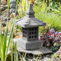 Wanda Collection - Lanterne japonaise en pierre de lave de 55cm