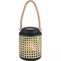 Lanterne led solaire d'extérieur lanterne solaire pour décoration d'extérieur lanterne avec lampadaire led décoration de jardin marron noir à