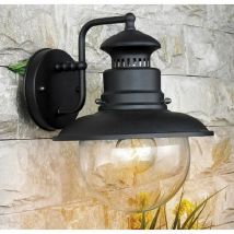 I Giardini Del Re - Lampe marine applique lanterne en acier peint et verre pour lampes 60w.cm.24x21x27h - Salone